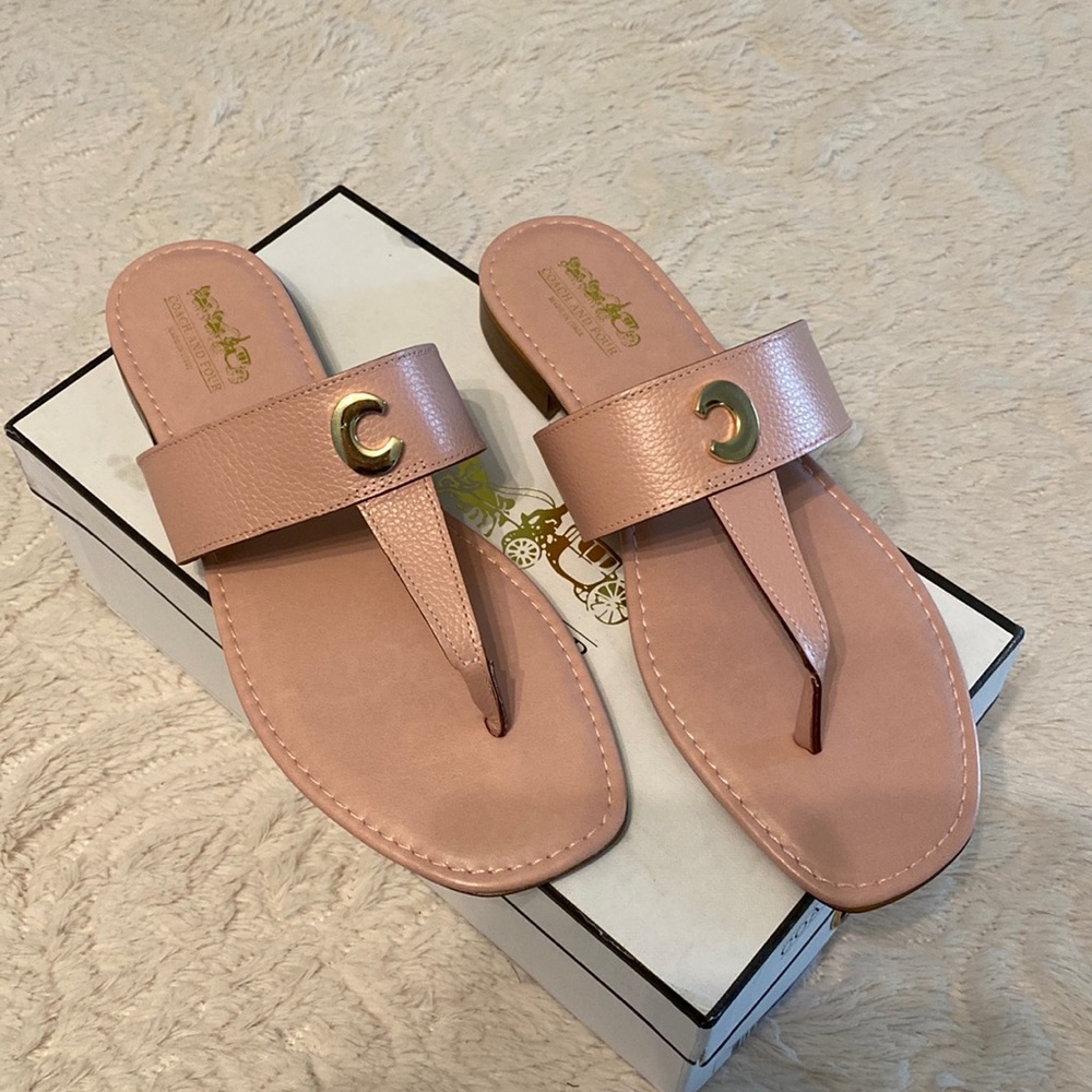 Coach pink sandals